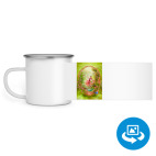 Кружка металлическая белая (круговая запечатка)