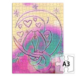 Влюбленные коты на луне