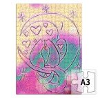 Влюбленные коты на луне