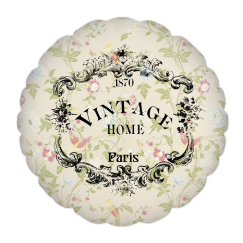 Подушка с принтом Vintage Home