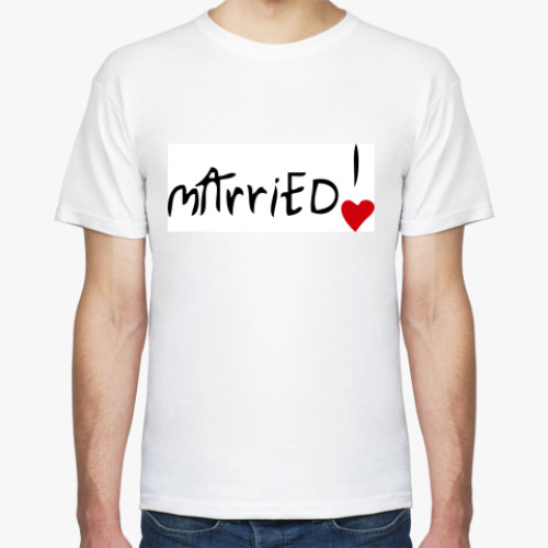 Футболка с принтом Just Married