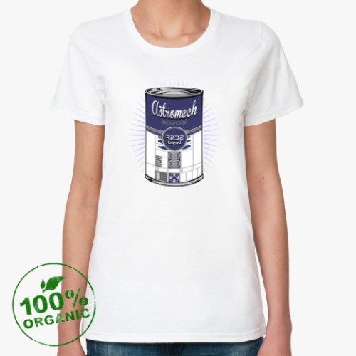 Женская футболка из органик-хлопка с принтом Astromech Droid