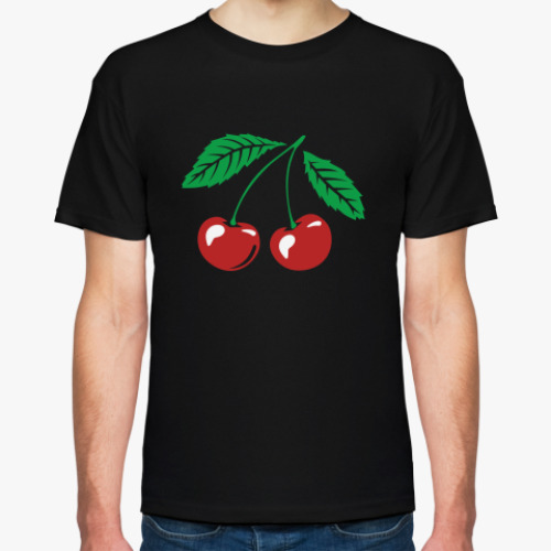 Футболка с принтом Вишенки