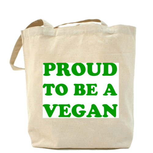 Сумка шоппер с принтом  'Proud to be a vegan'