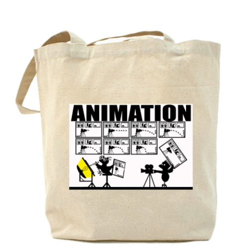 Сумка шоппер с принтом Анимация