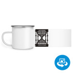 Кружка металлическая белая (круговая запечатка)