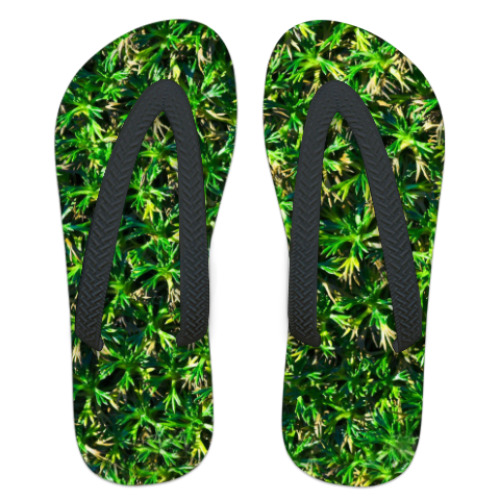 Шлепанцы (сланцы) с принтом Газончик