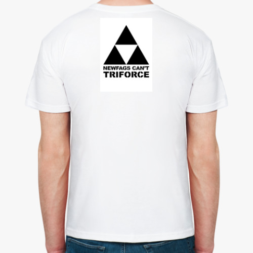 Футболка с принтом Newfags can't triforce