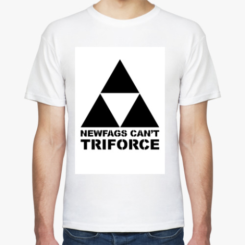 Футболка с принтом Newfags can't triforce