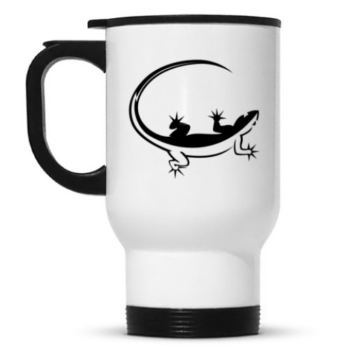 Кружка-термос с принтом Ящерица