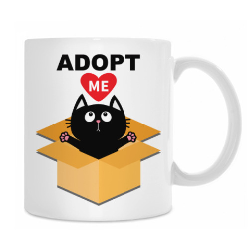 Кружка с принтом ADOPT ME