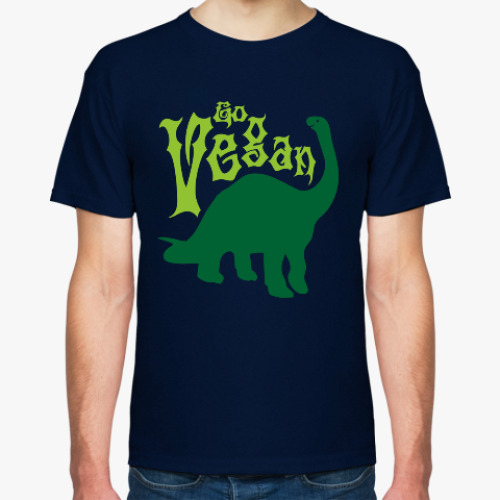 Футболка с принтом Go Vegan
