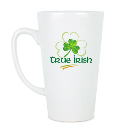 Чашка Латте с принтом True irish