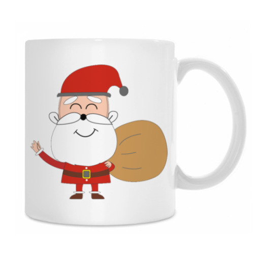 Кружка с принтом Happy Santa