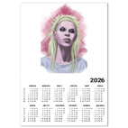 Календарь A3 2026, белый Йоланди Die Antwoord