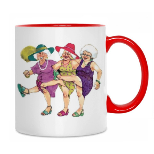 Кружка с принтом Три весёлые подружки