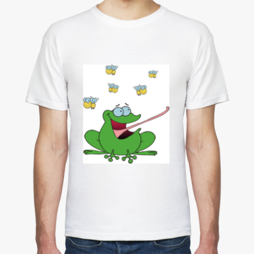 Футболка с принтом Лягушка и муха