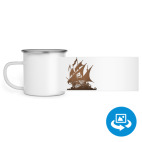 Кружка металлическая белая (круговая запечатка)