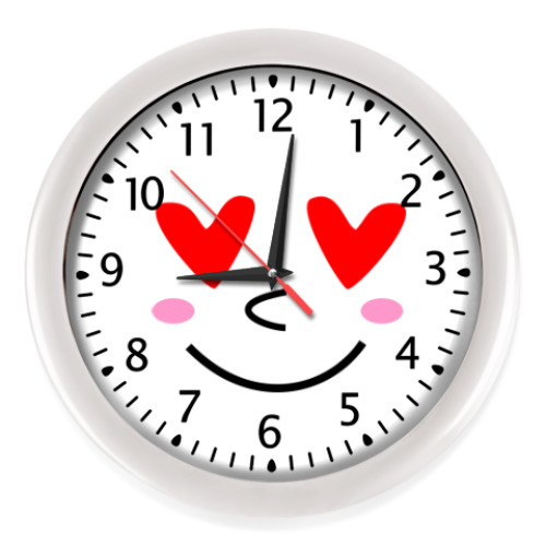 Настенные часы с принтом Я тебя люблю