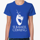 Классическая женская футболка Summer is coming