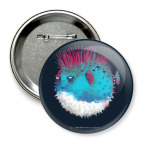 Значок 75 мм Брутальная рыба панк Punk fish