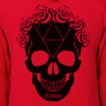 череп с розами