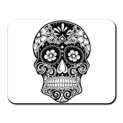Коврик для мыши с принтом Стильный череп