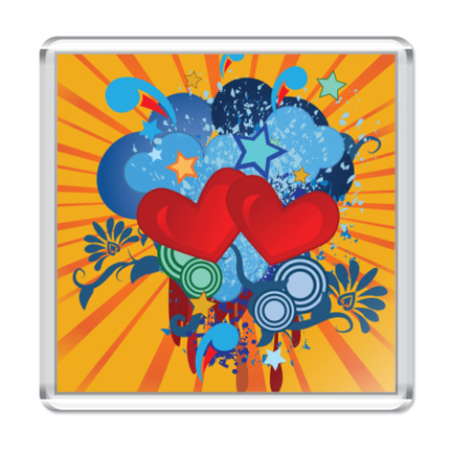 Магнит с принтом  Любовь