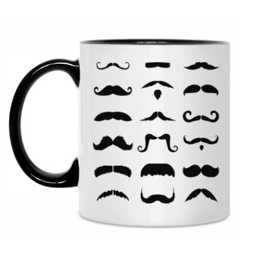 Кружка с принтом Усы