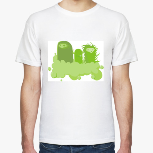 Футболка с принтом Green worm