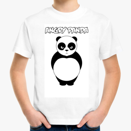Детская футболка с принтом ANGRY PANDA