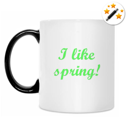 Кружка-хамелеон с принтом Spring