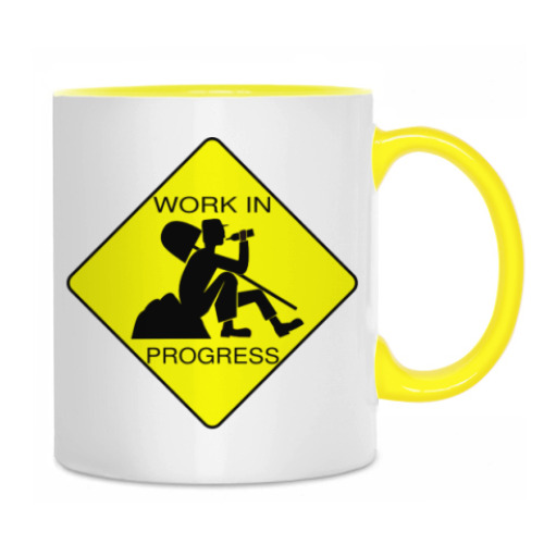 Кружка с принтом Работа в процессе
