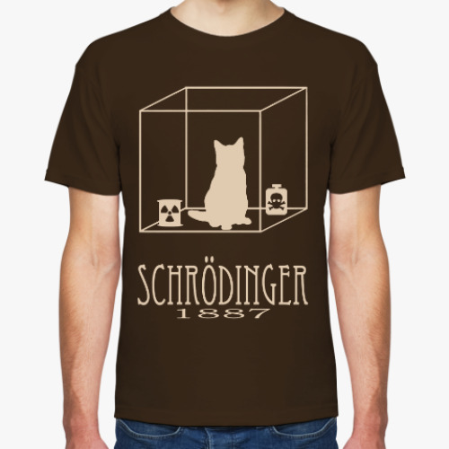 Футболка с принтом Кот Шрёдингера