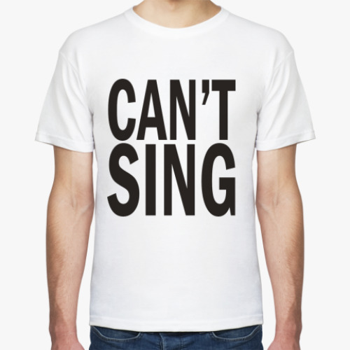 Футболка с принтом  'Can't Sing'