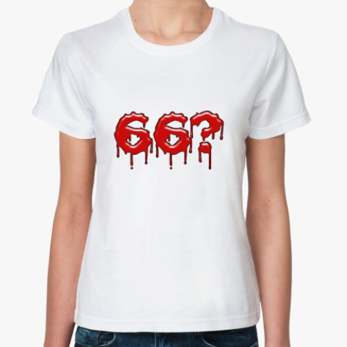 Классическая футболка с принтом 66?