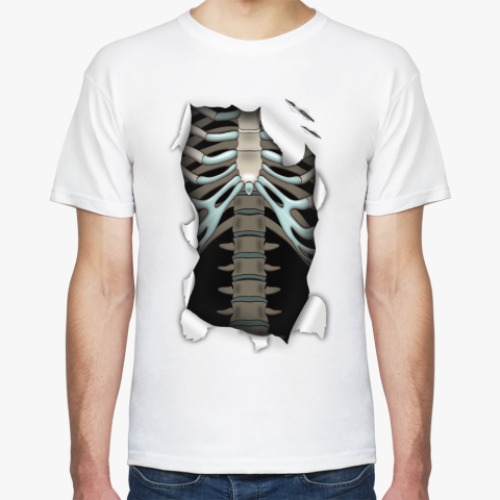 Футболка с принтом  футболка 'Скелет'