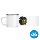 Кружка металлическая белая (круговая запечатка)