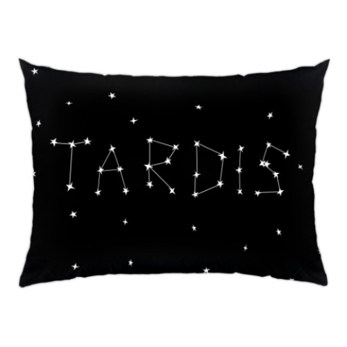 Подушка с принтом Tardis- stars in space