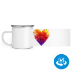 Кружка металлическая белая (круговая запечатка)