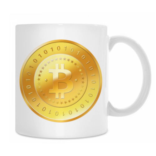 Кружка с принтом Bitcoin