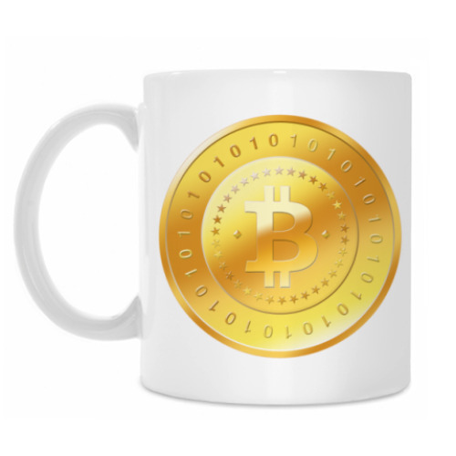 Кружка с принтом Bitcoin