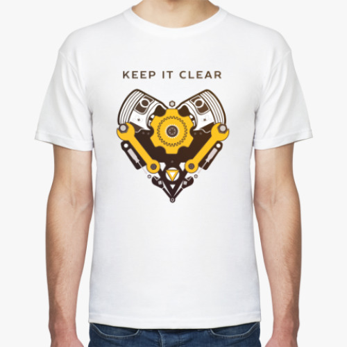 Футболка с принтом Механическое Сердце