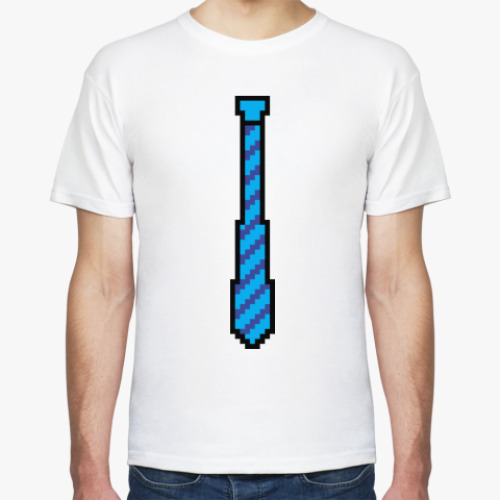 Футболка с принтом 8-битный галстук
