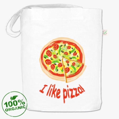 Сумка шоппер с принтом Пицца