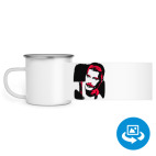 Кружка металлическая белая (круговая запечатка)