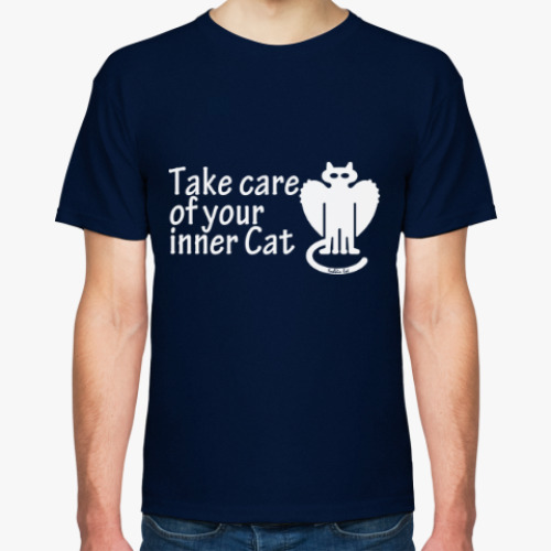Футболка с принтом Береги своего внутреннего кота