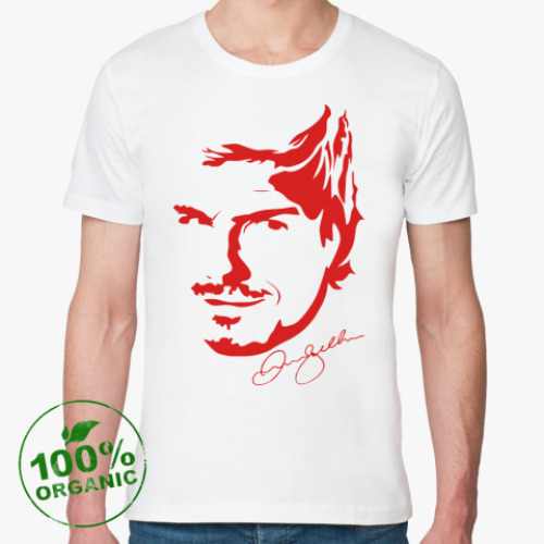Футболка из органик-хлопка с принтом David Beckham