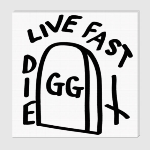Холст с принтом GG Allin: Live fast die