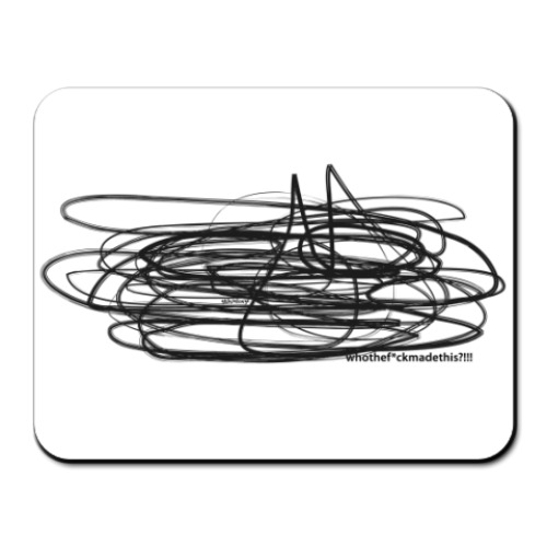 Коврик для мыши с принтом Whothef*ckmadethis